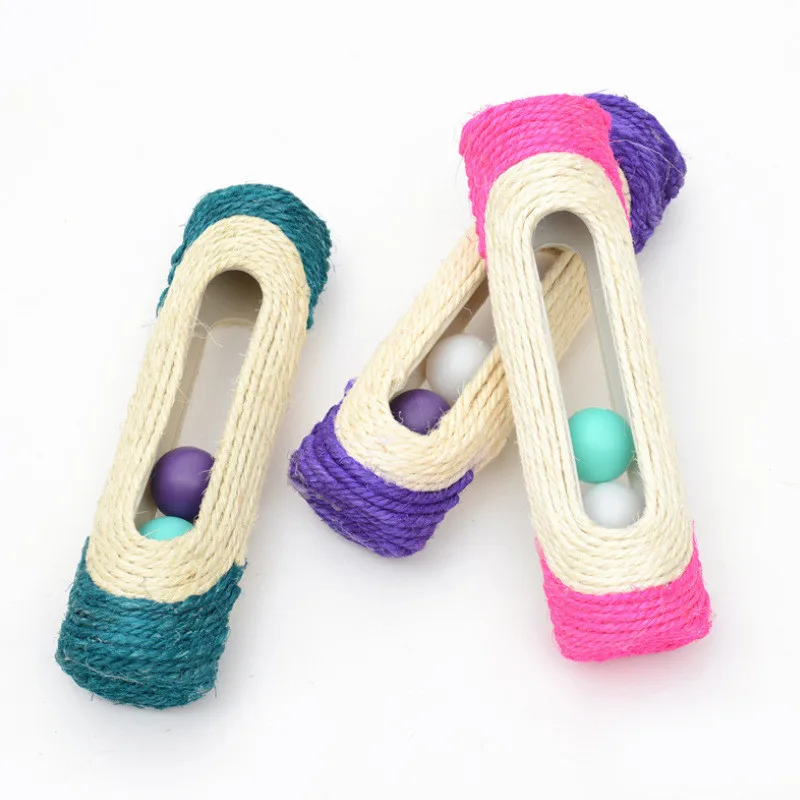 New Toys Cat Scratcher Rolling Tunnel Sisal Ball Trapped for Cats Animals Pet Products Cat Scratching Post