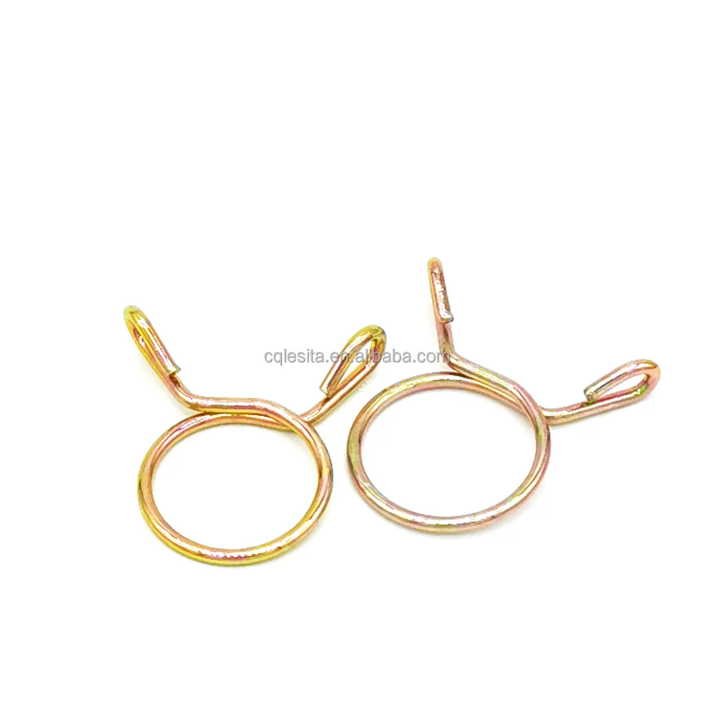Mn65 Steel Single Wire Hose Clamps Adjustable Pipe Clamp for Fixing Spring Wire Ring Cable Clips Clamps