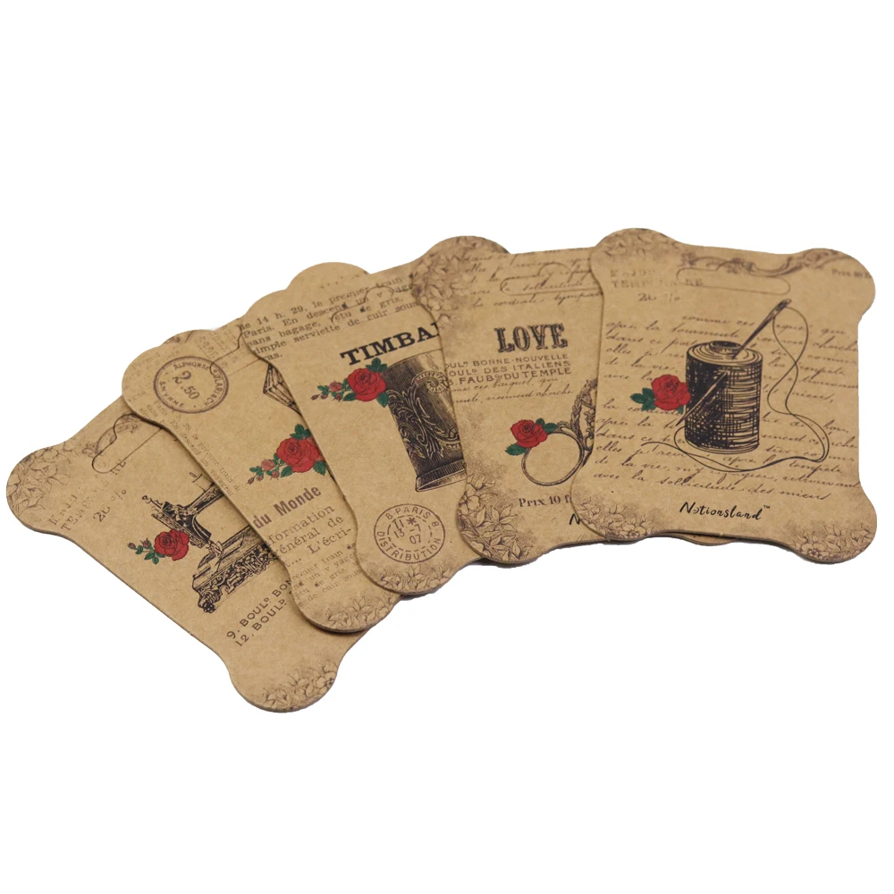 10pcs Paper Thread Card Embroidery Thread Bobbins Floss for Storage Holder Paper Winding Board 10*7.5cm