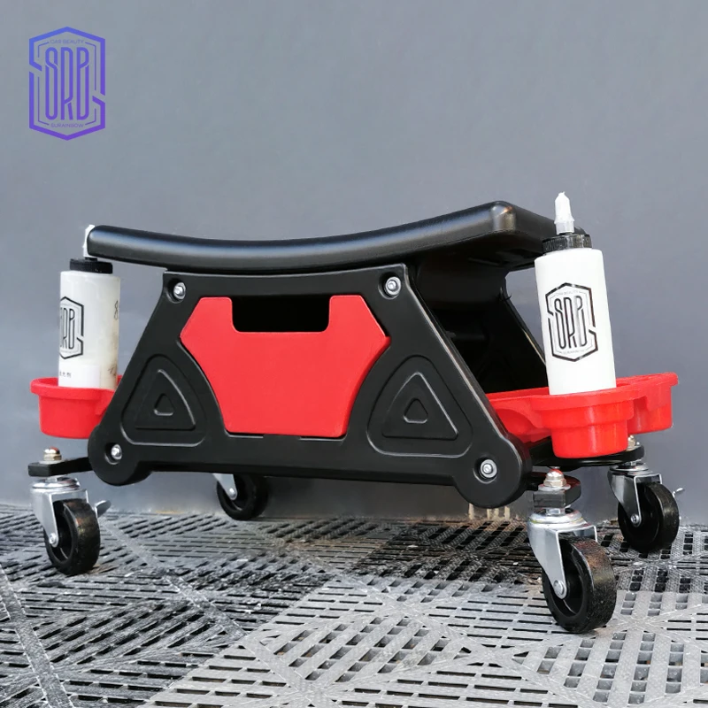 Heavy Duty Roller Mechanics Seat Rolling Car Wash Stool for Car Cleaning Buffer Polishing Ceramic Coating Car Waxing