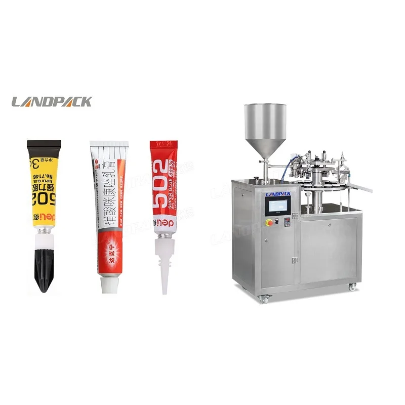 Landpack High Quality Manual Tube Filling Machine 10g-50g Ointment Glue Paint Paste Filling and Tube Folding Machine