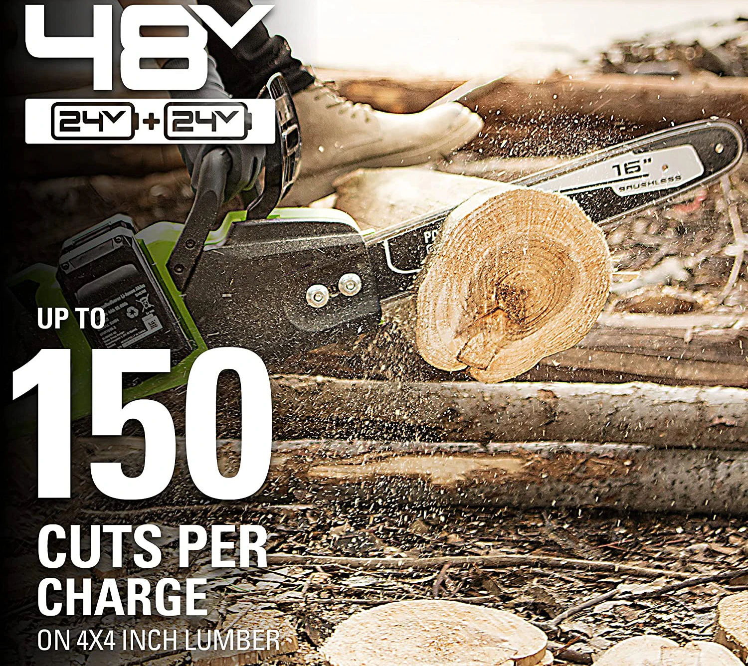 16 Inch Electric Rechargeable Battery operated Brushless Cordless Hand Chainsaw Chain Saw price