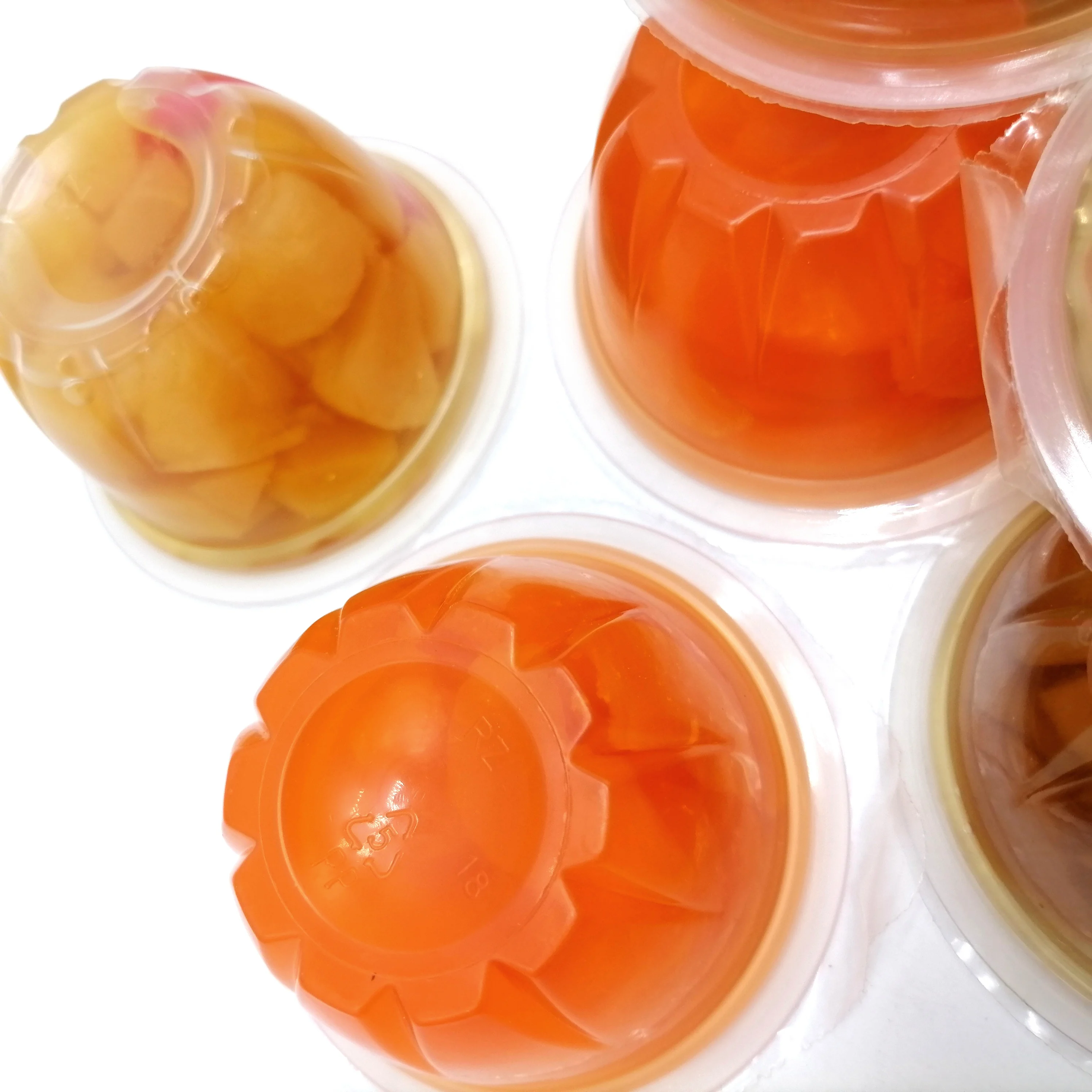 Натуральный полезный смешанный фруктовый легкий сироп желтая груша персик желе фруктовая чашка