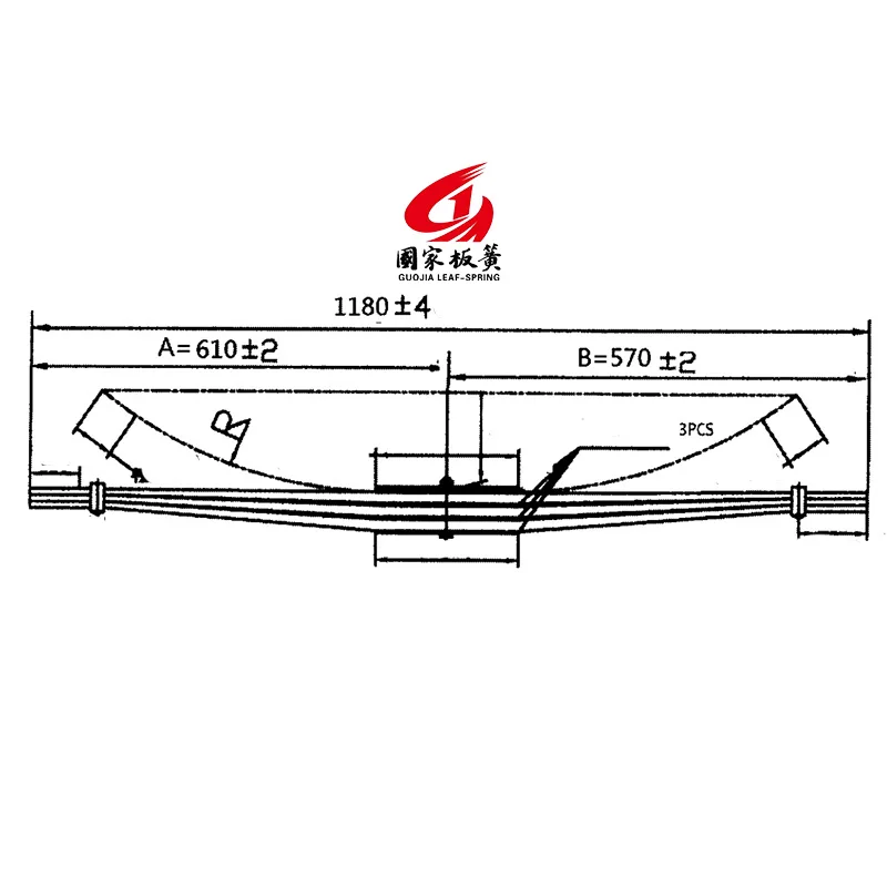 leaf spring Hino 500 heavy duty trailer truck leaf spring 48260