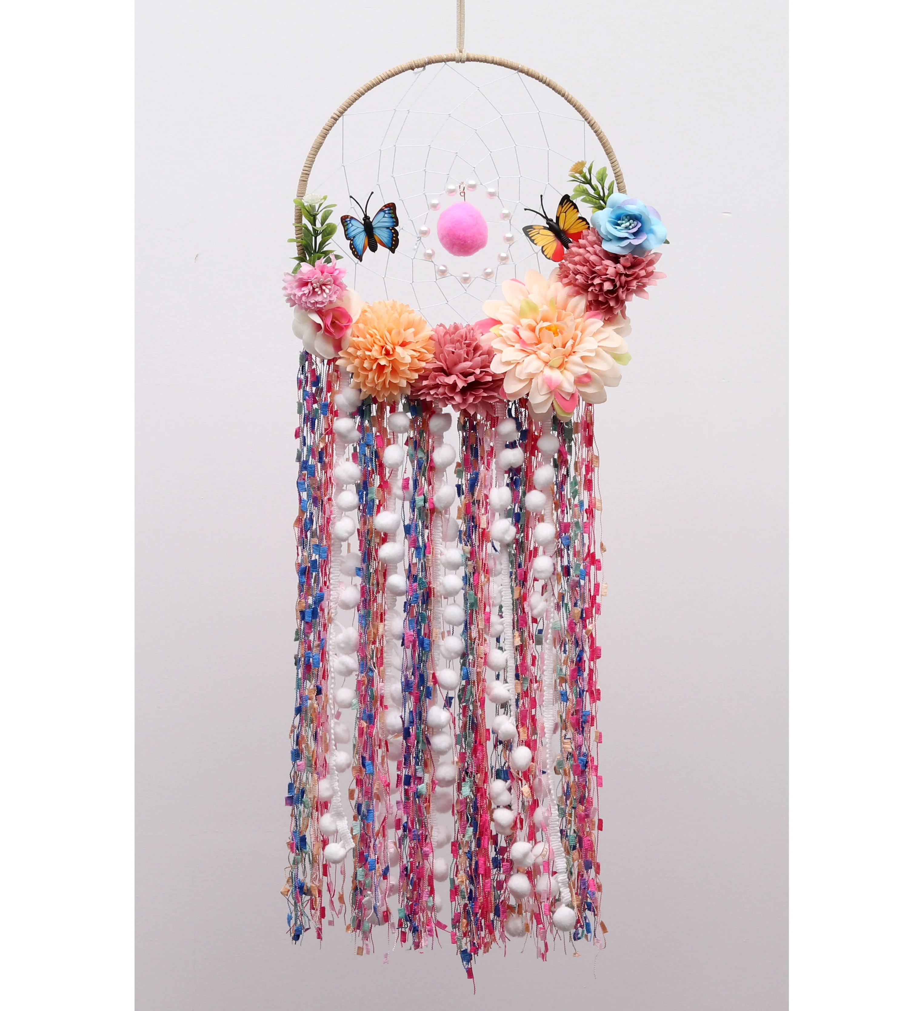 
Handmade True Of Life Dream Bali Feather Catcher For Home Decoration 