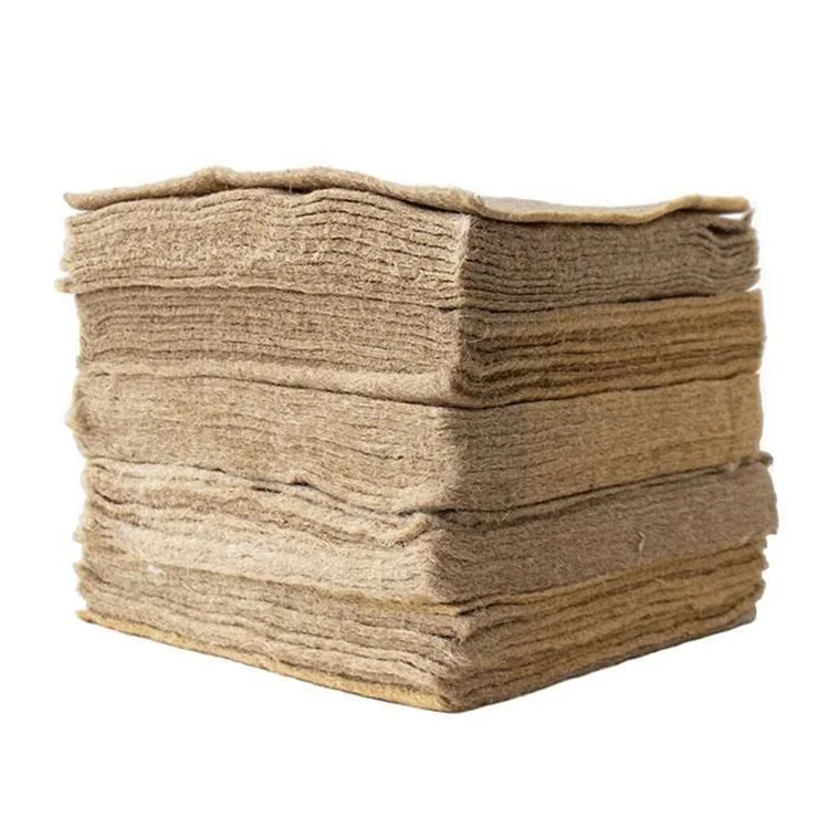 Biodegradable jute fiber grass grow mat for microgreens grow mat natural jute felt hemp grow pads for green leaf plants