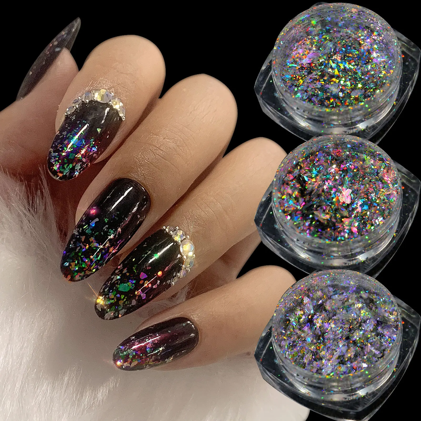 New Design Laser Charming Chameleon Nail Sequins Glitter Magic Mirror Glitter Manicure Nail Art Glitter Sequins