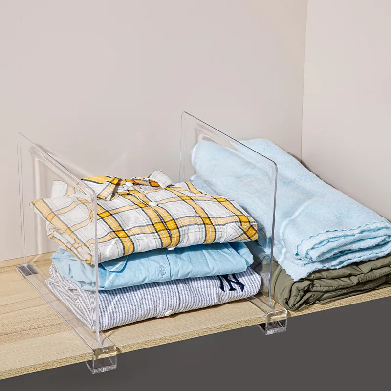 Transparent Acrylic Partitions for Organizing Display Racks in Wardrobes Bedrooms Offices