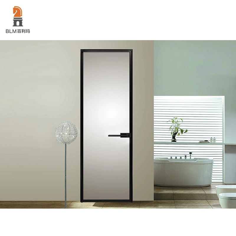 Customized Modern Indoor Divider Entry French Swing Glass Door Windproof Aluminum Alloy Casement Villas Foldable Opening Method