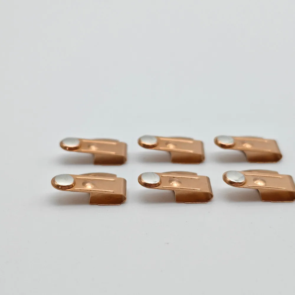 Customized phosphor bronze brass silver contact elastic thin plate stamping parts electrical contact