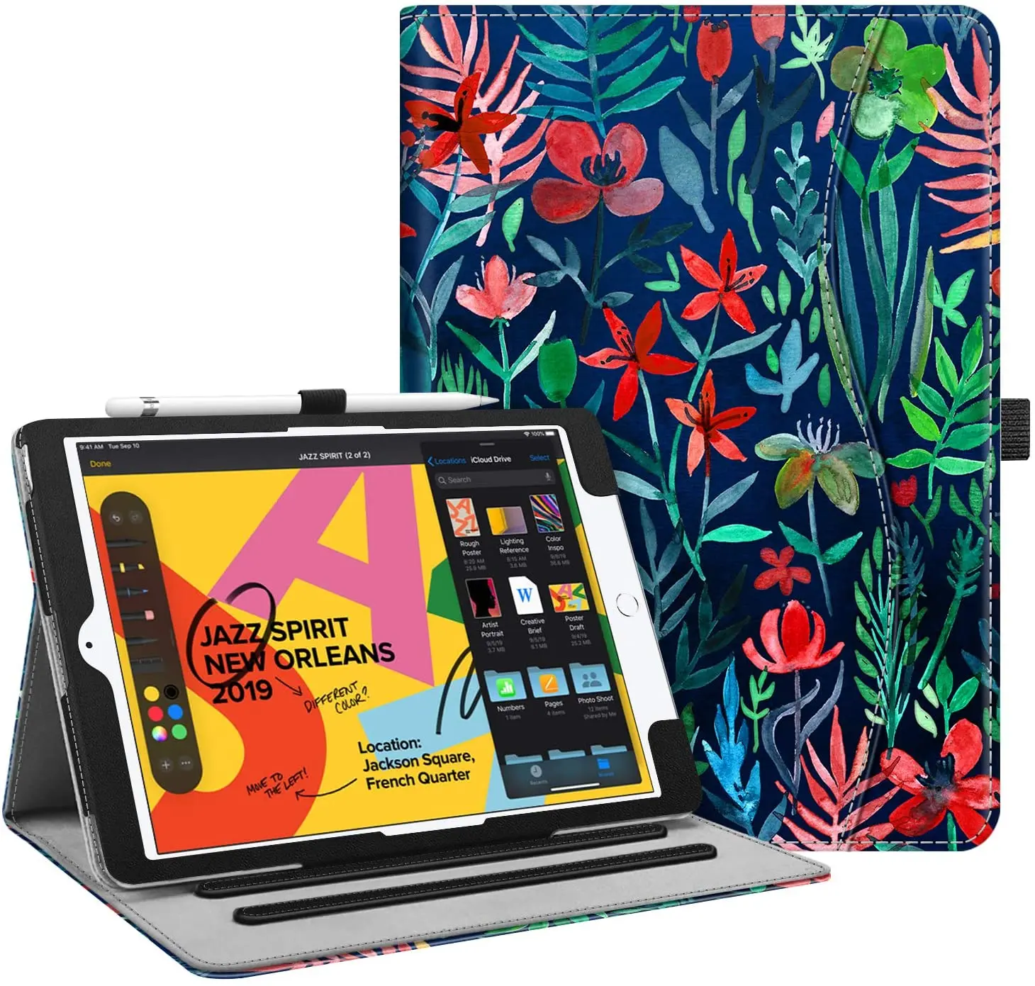 
Automatic wake-up function 27 colors, 10.2-inch seventh generation, suitable for iPad tablet case 2019 