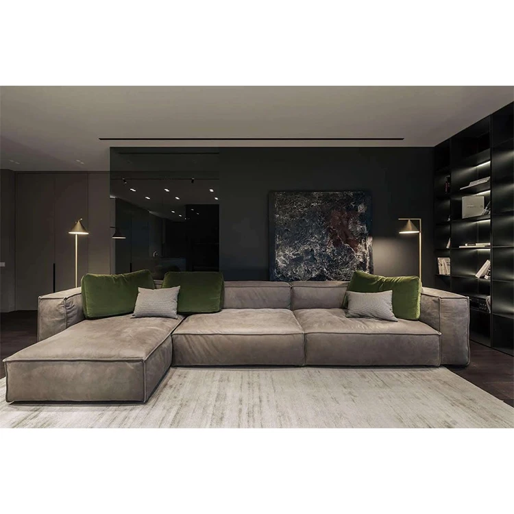  Диван для гостиной L-образный диван современный новый дизайн с подушкой Living room sofa L shape modern new design with