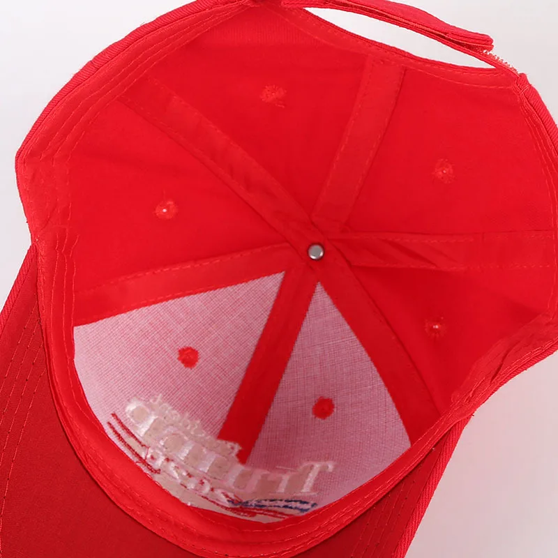 
Make America Great Again Our President Donald Trump Slogan with USA Flag Cap Adjustable Baseball Hat Red 