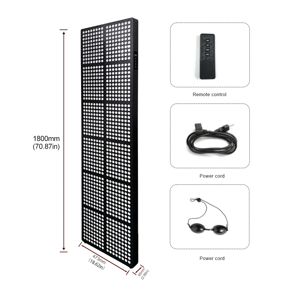 1500W Smart Touch Screen Physical Equipment LED Infrared Red Light Therapy Panel for Muscle Recovery