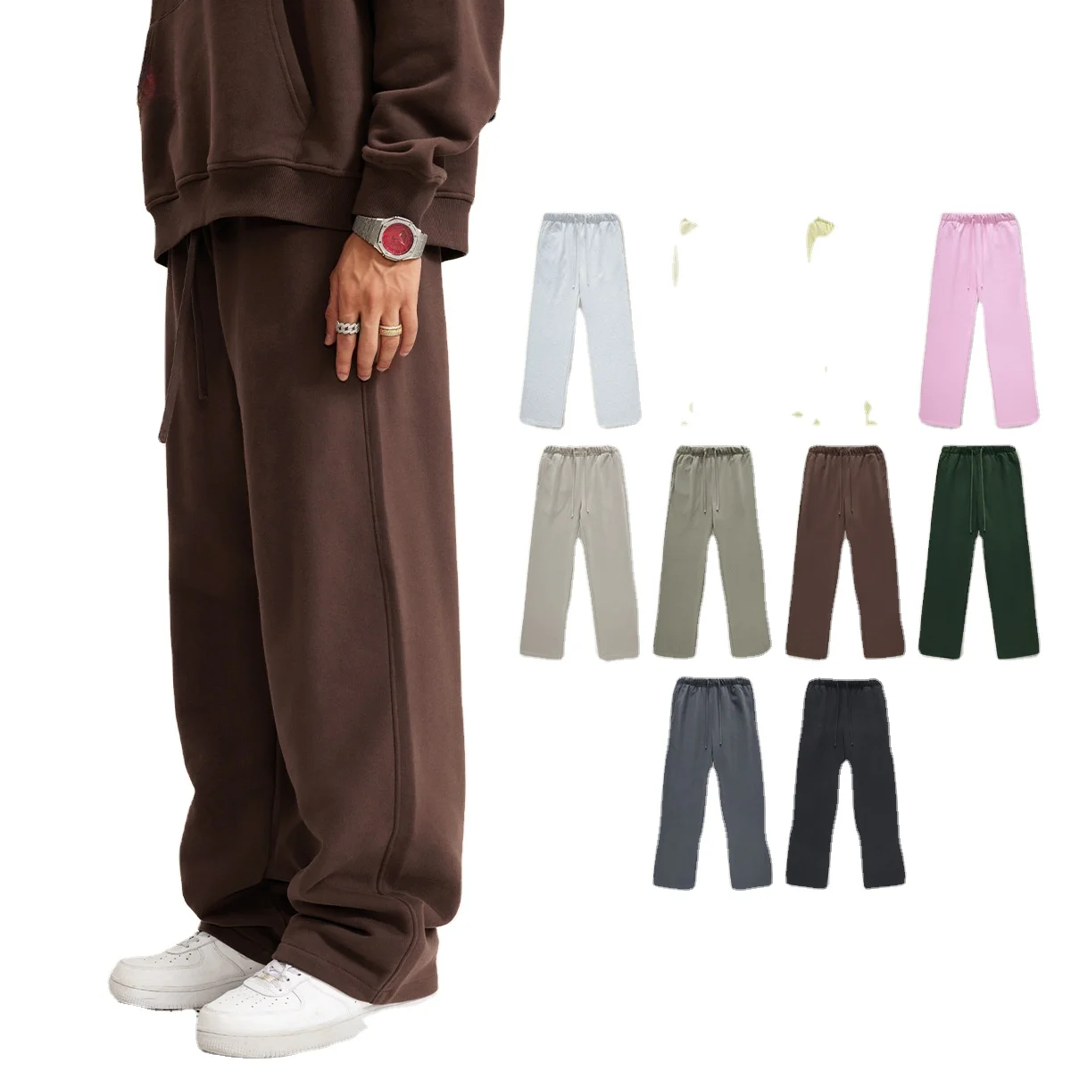 Mens Fashion wear Autumn and Winter new mens Pants straight-leg Sweatpants Trendy Causal Sports Couple Pants