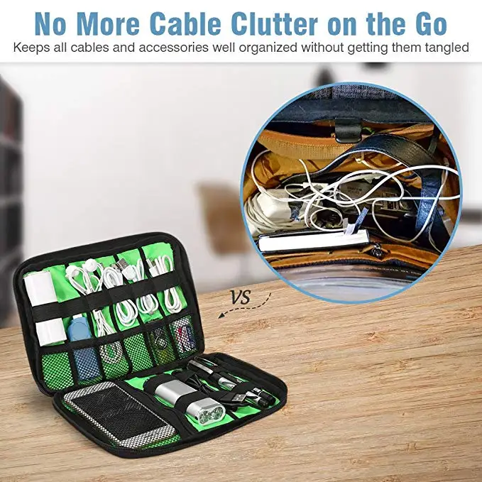 Travel Organizer Small Gadgets Storage Bag USB Cable Charger Mobile Phone