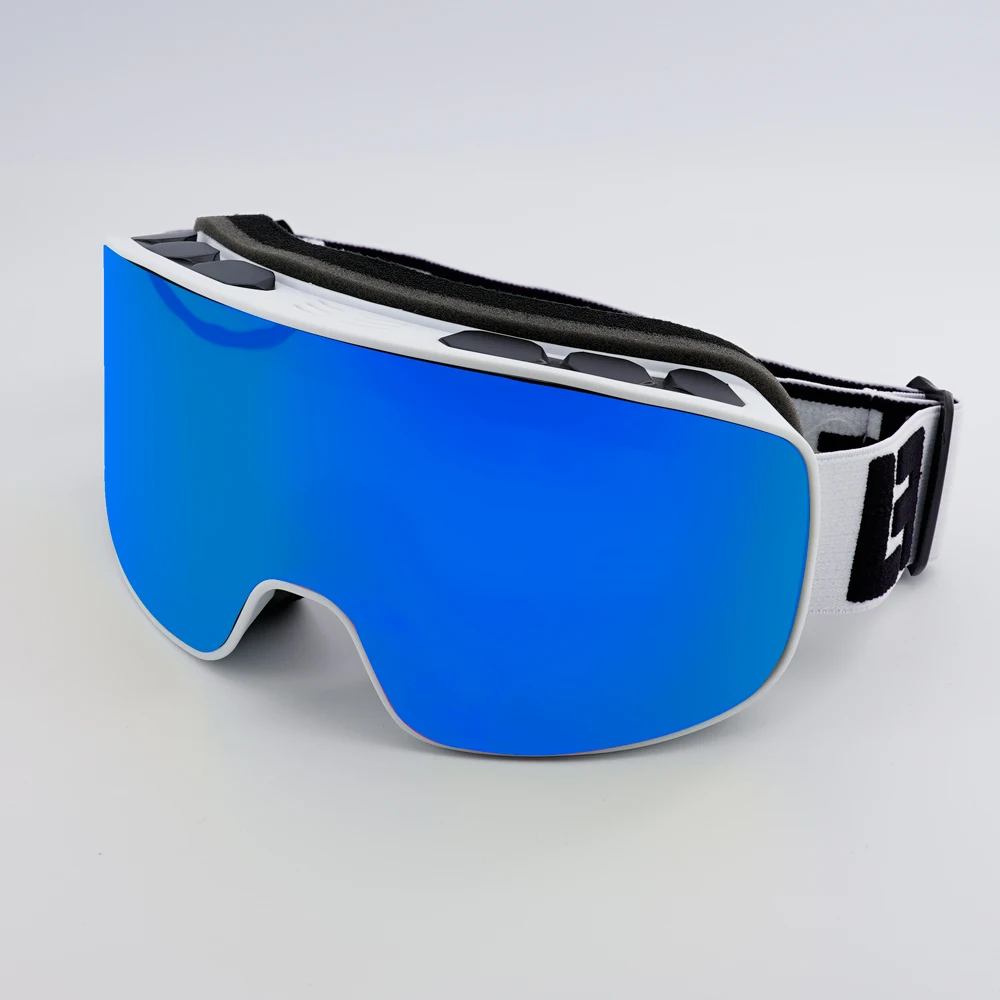 UV400 Spherical Ski Snowboard Goggles Dual Layer Anti Fog Lenses TPU Frame Adjustable Non Slip Strap for Winter Sports