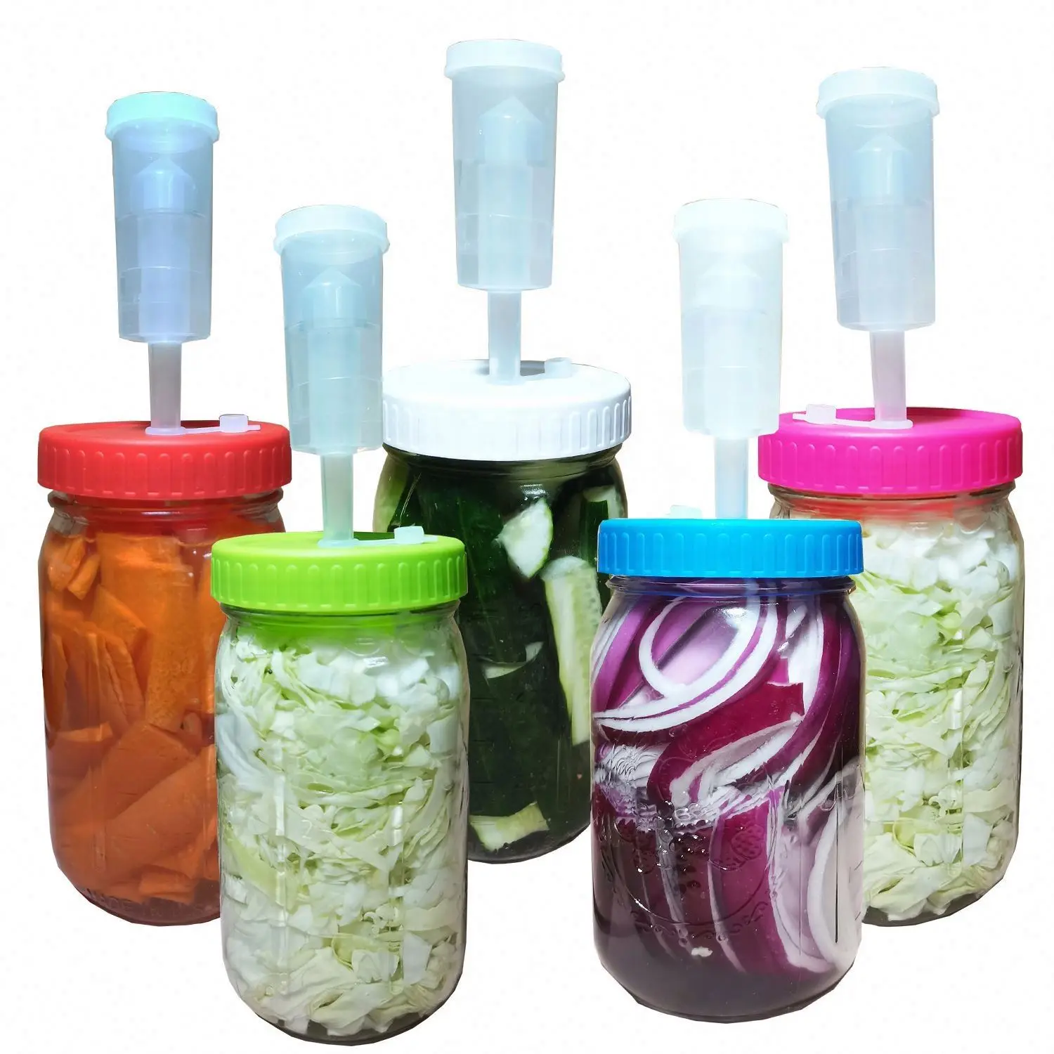 Fermentation Lid Fermentation Kit for Wide Mouth Mason Jar Plastic Fermenting Lid with Airlock