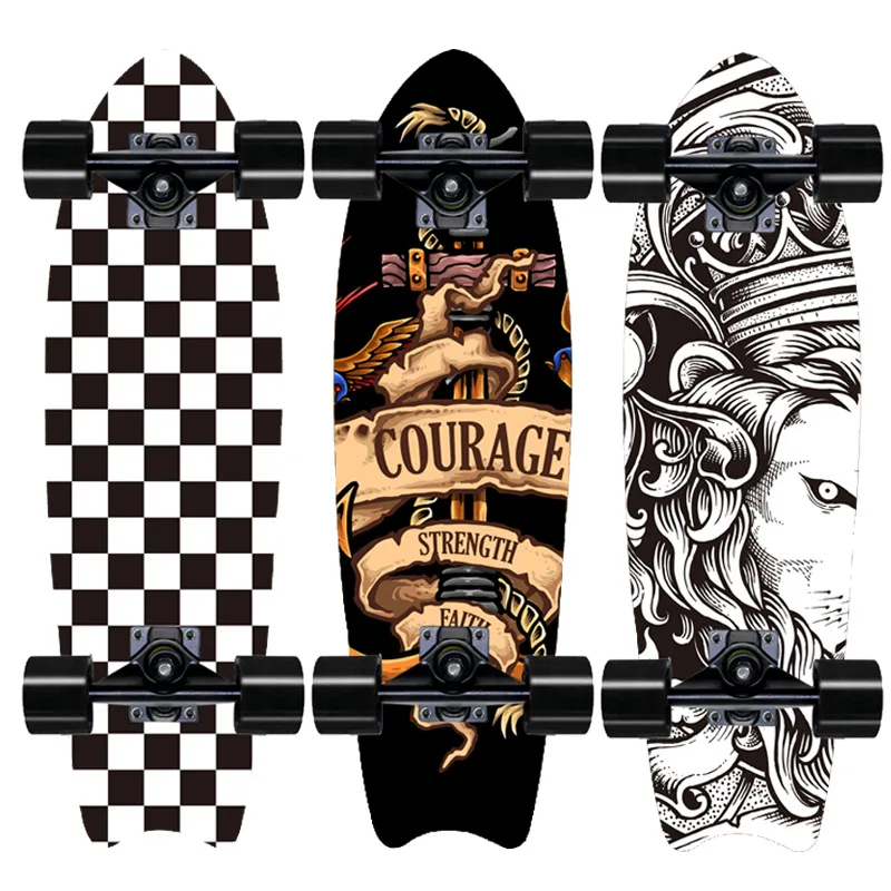 shop for art deck complete wall mount surf cruiser skateboard for adults