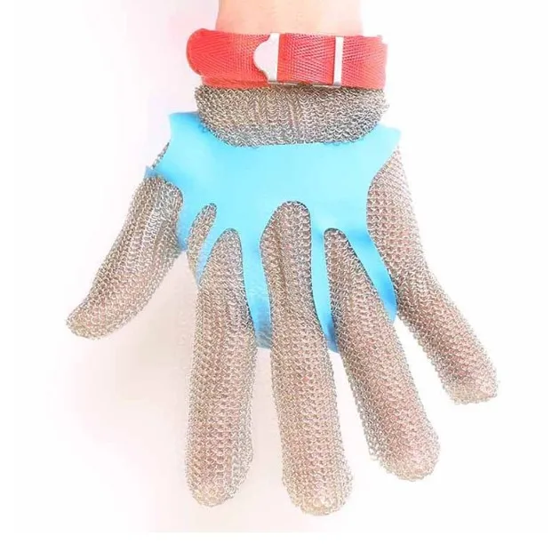 0.3mm plastic Polyurethane glove tensioners metal mesh glove tighteners