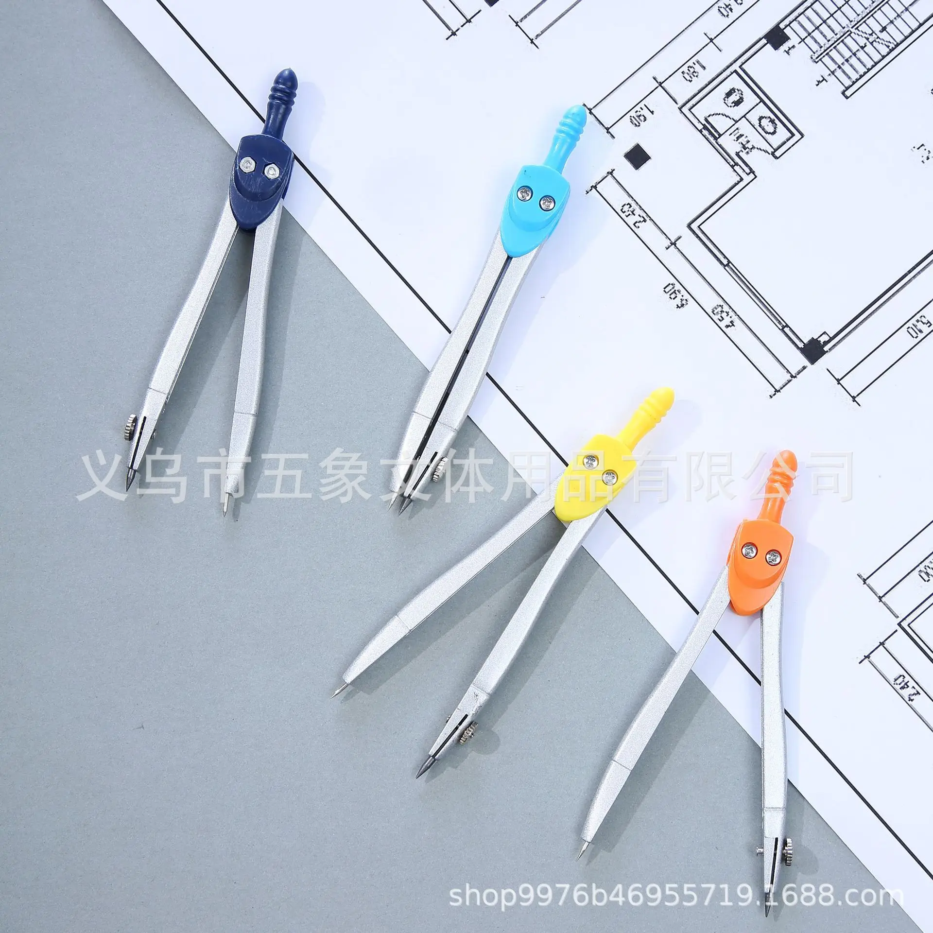Best Selling New Design Stationary Drawing Tools School Teaching Supplies Professional Metal Compasses