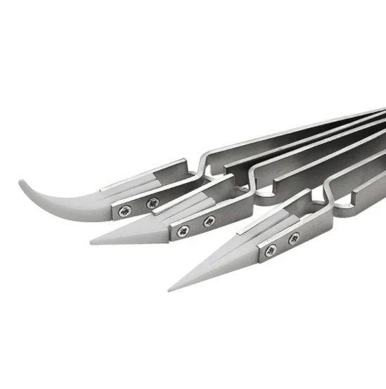 2021 High Precision Ceramic Tweezers Stainless Steel Tweezer Reverse Heat Resistant Corrosion Resistant Hand Tools