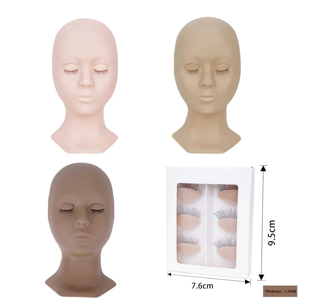 Манекен Verisimilitude, голова для практики макияжа, модель для наращивания ресниц, манекен для ресниц с закрытыми глазами и веками