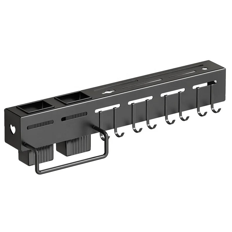 Kitchen punch-free wall-mounted knife spoon fork rag utensil wall organizer holder rack holder rack hanger for collectible spoon