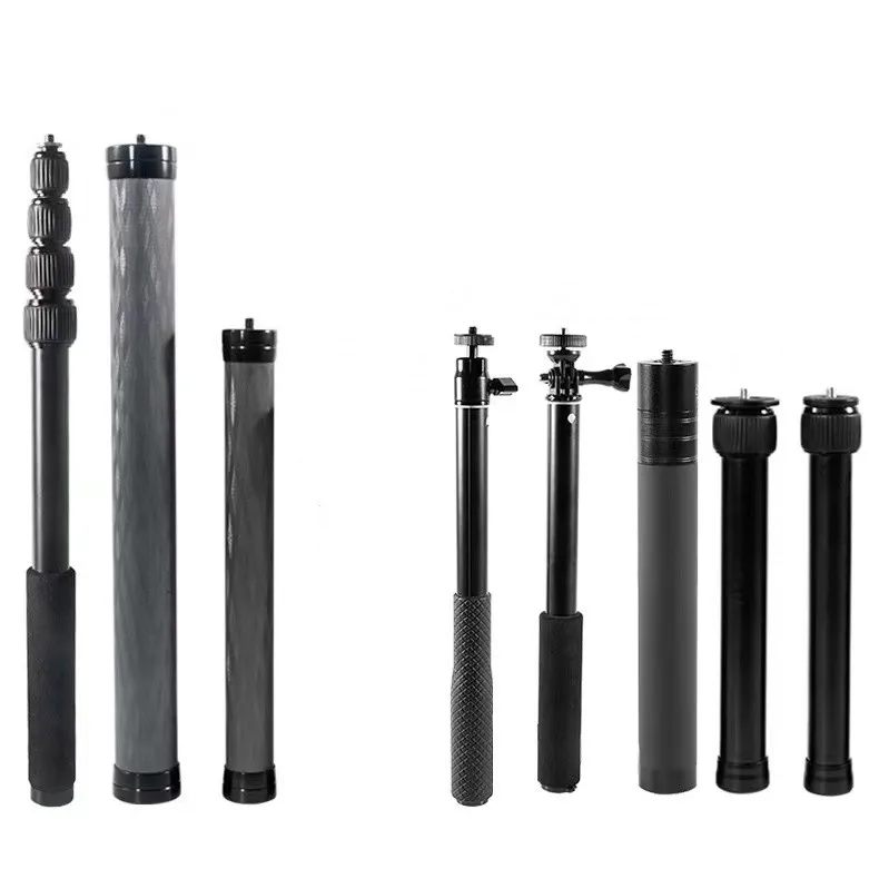 Photography Camera Aluminum Selfie Stick Carbon Fiber Extension Rod Telescopic Pole For FeiYu Zhiyun Gimbal Stabilizer Accessory