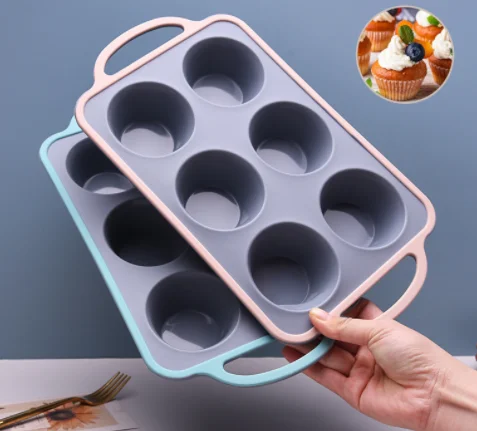Hot Selling Wholesale Food Grade Silicon Baking Mold Making Tools Set Silicone Bake with handle Chocolate Ice  Donut Cake Mould