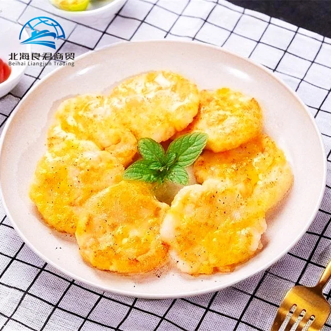 Высококачественная вакуумная упаковка замороженные морепродукты вьетнамский вкус фаст-фуд охлажденный свежий стейк из креветок и торт