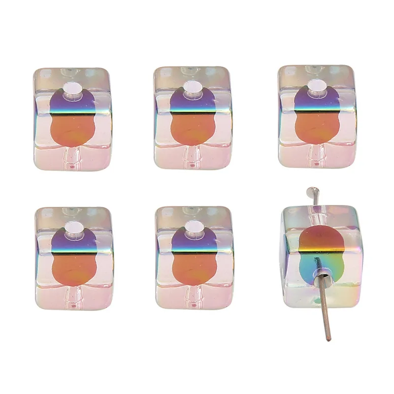 Plating Colored Candy Star Acrylic Beads 20mm Plastic Chunky Loose Spacer Beads Inner Colored Acrylic beads wholesale