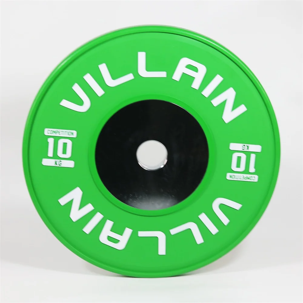 VILLAIN Fitness Competition Weight Lifting Bumper Plate Rubber Weights Plates Set KGS
