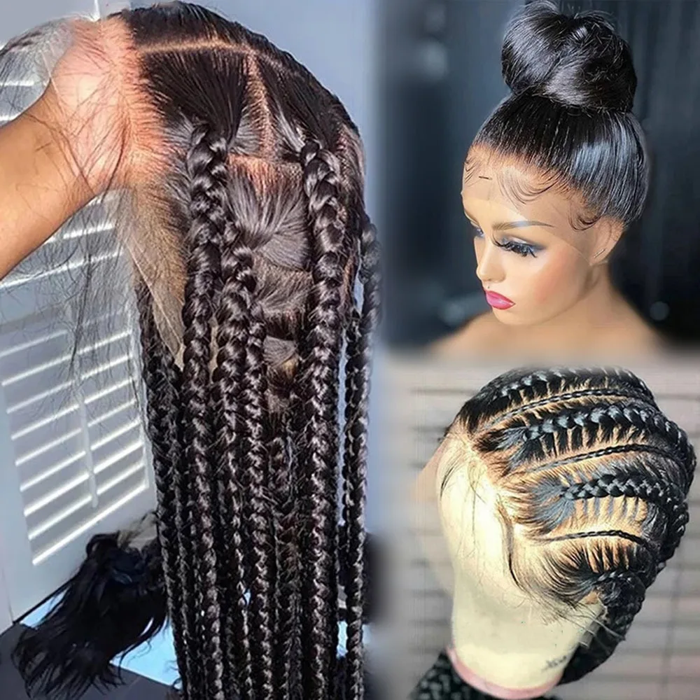 Glueless Braid Wigs Wholesale Raw Cuticle Aligned Virgin Hair Braided Hd Lace Wig Vendors Full Lace Human Hair Wigs For Braiding