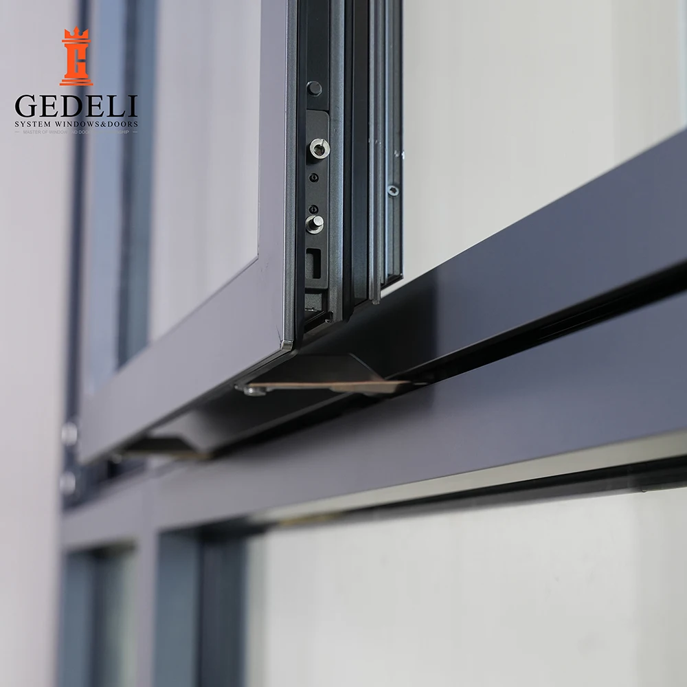 Factory Direct Custom doubl casement sash window Full aluminum french window size Easy installation aluminium french window