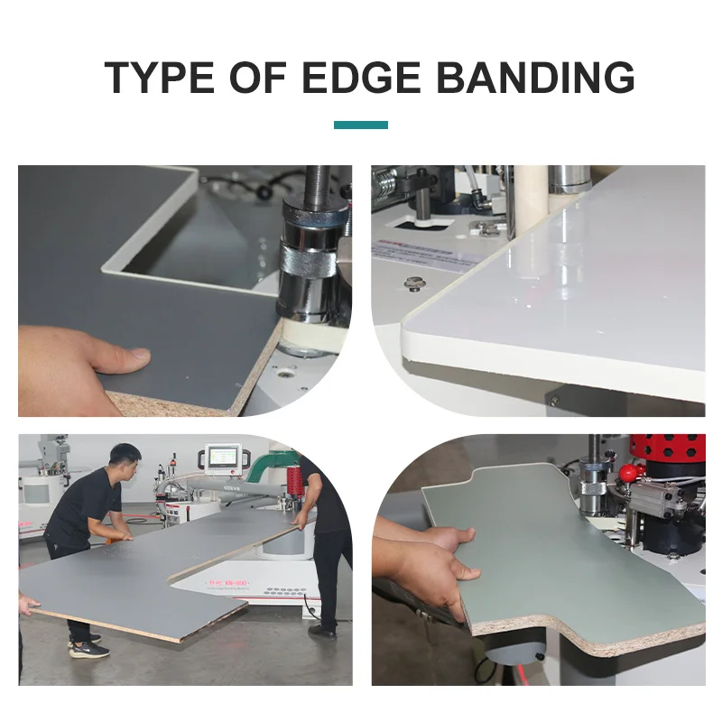 semi automatic curved and straight edge banding machine with trimmer touch screen for woodworking mdf plywood