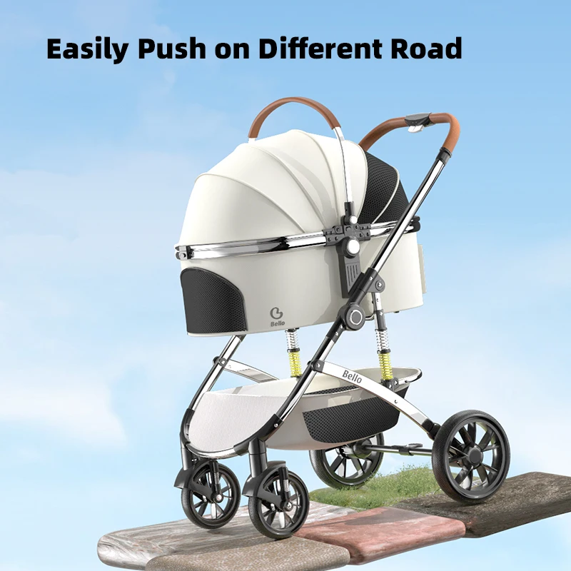 High Level Pet Trolley Manufacture Pet Stroller Dog Cat Trolley Luxury Pet Carriers & Travel Products