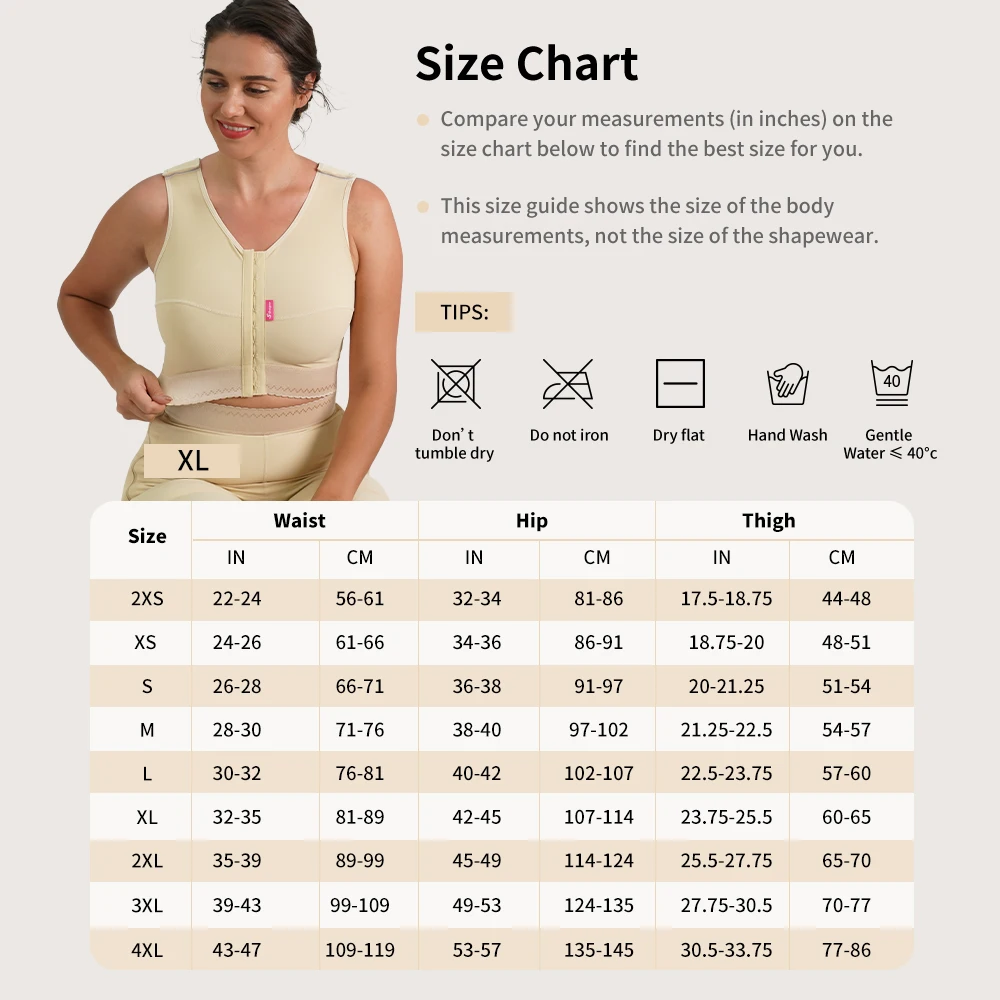 S-SHAPER Post Surgery Full Coverage Front Open Bra Post-Surgical Shapewear Sleeveless Vest Manufacturer For Women