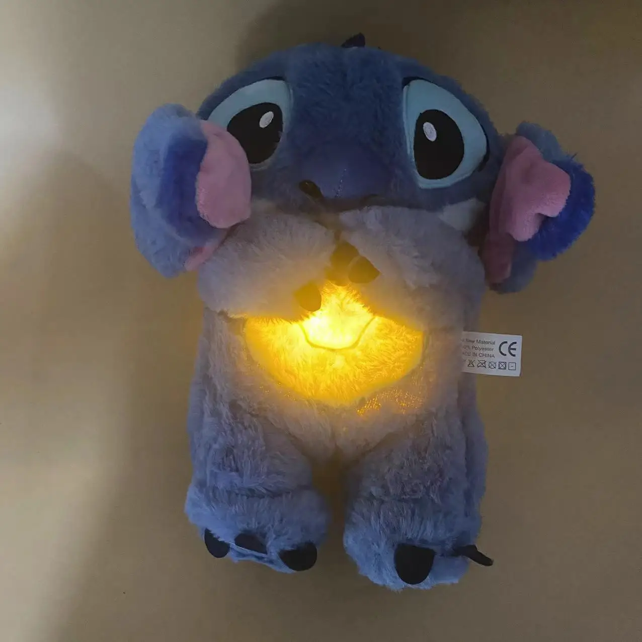 Hot Selling Stuffed Plush Animal Rabbit Toy Blue Pink Stitch Angel LIlo Breathing Soothing Newborn Baby Toys