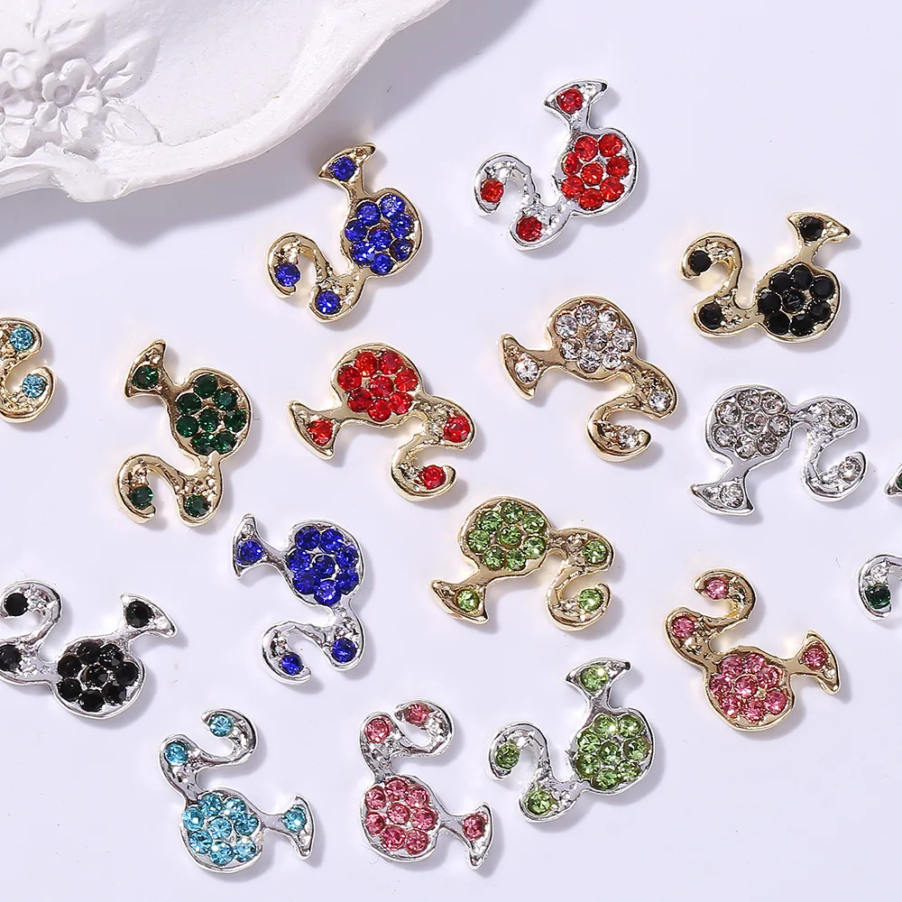 Best Selling Nail Art DIY Accessories Brand Logo Rhinestone Nail Ornaments 3D Luxury Beautiful Girl  Designer  Nail Charms