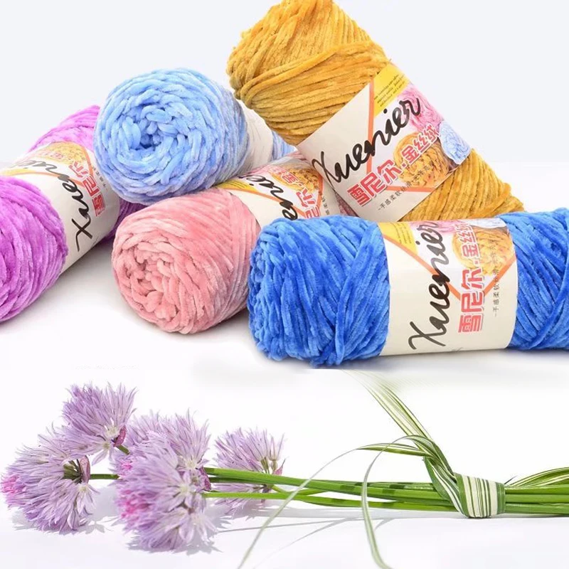 Good Quality Colorful Soft Chunky Chenille Hand Knitting Yarn For Crochet Yarn