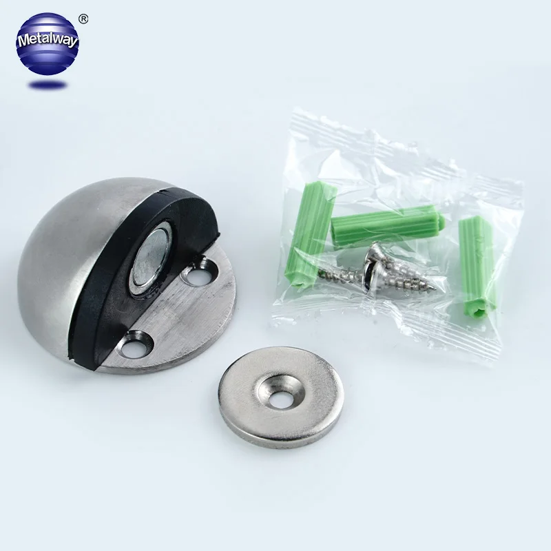 Hot selling in Europe and America wooden door stop Stainless Steel slide door stopper