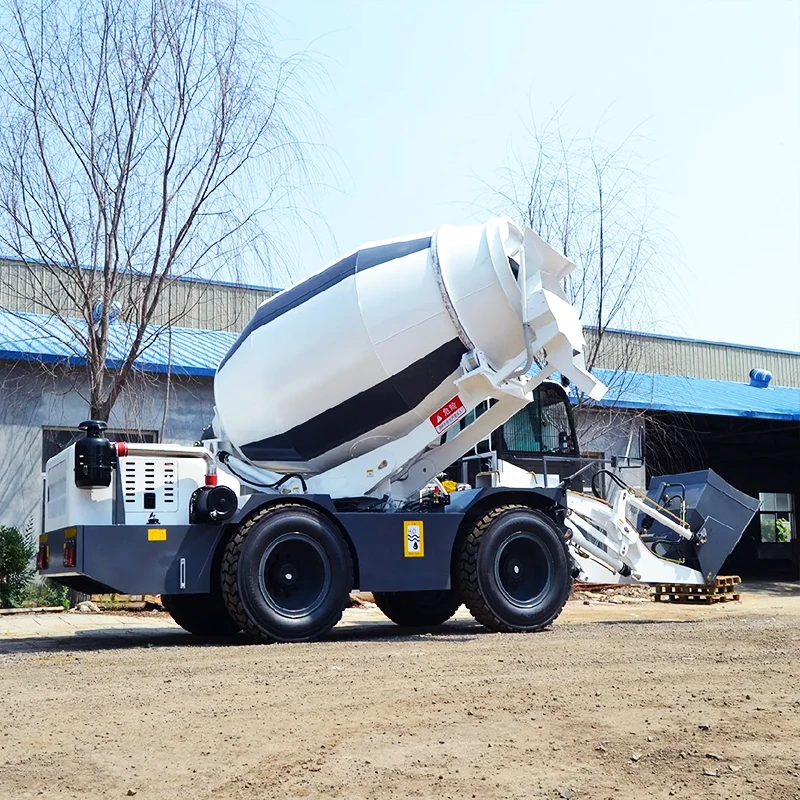 Self loading concrete mixer truck with pump diesel machine with water pump small portable concrete mixer machine