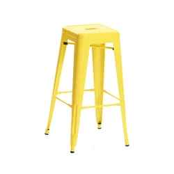 Современный простой металлический стул В индустриальном стиле для ресторана, бара, Штабелируемый металлический стул с открытой спиной, высокие ножки, скамейка, барный стул