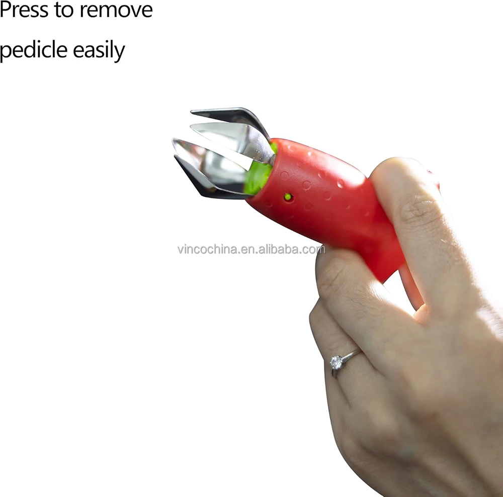 Strawberry Huller Fruit Slicer Cutter Corer Huller Fruit Leaf Stem Remover Tools