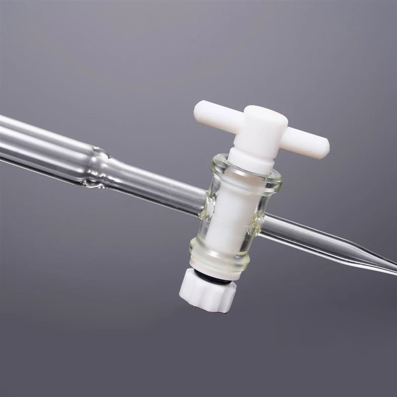 Laboratory Disposable Sterile Glass Clear Digital Acid Burette 50ml Acid Buret with PTFE Stopcock