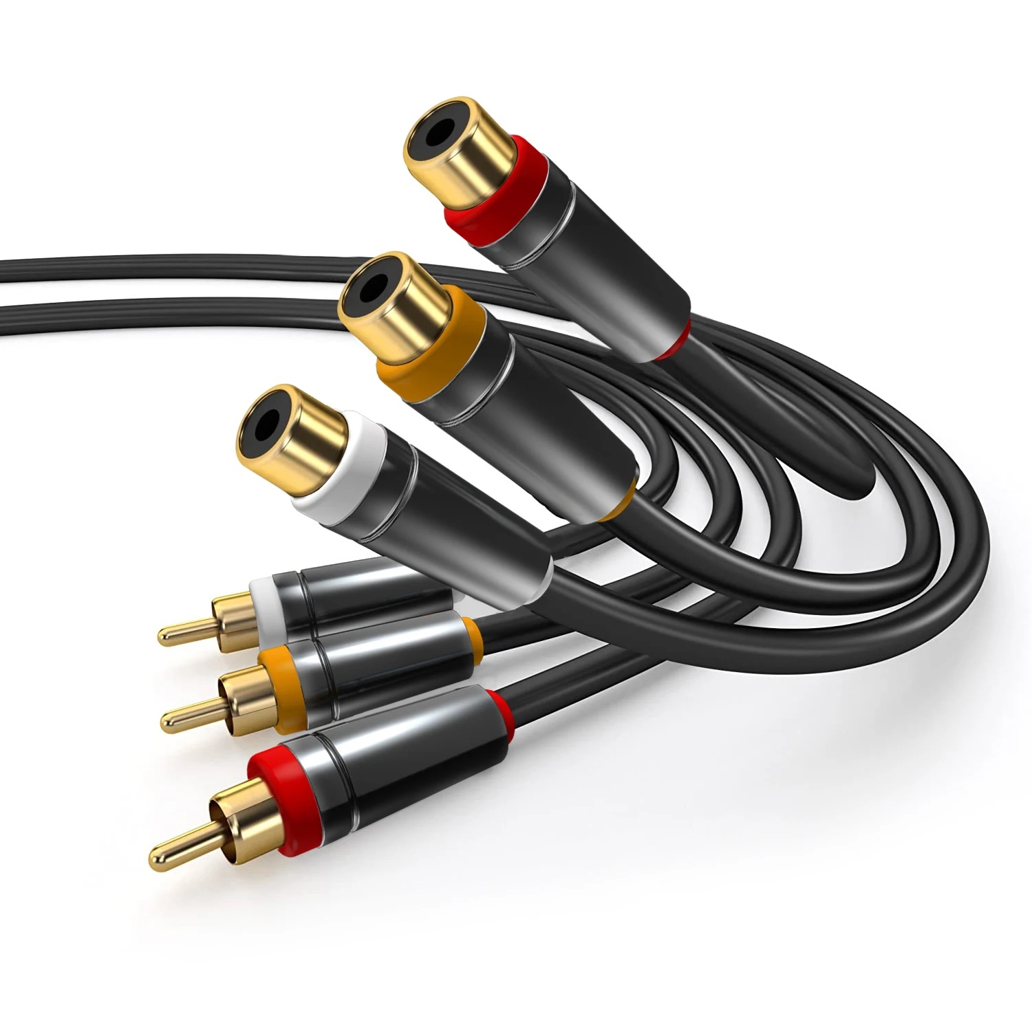 Высококачественные Аудио Видео AV кабели 3 RCA штекер-гнездо 3RCA