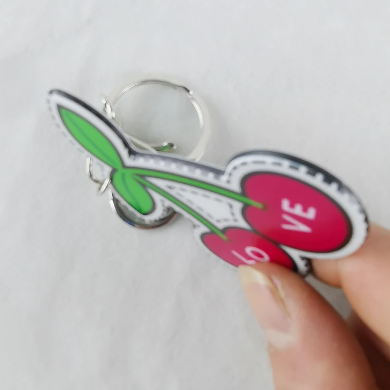 Популярный Кубик Рубика любовь рука Радуга помада губа смайлик вишня новинка брелок для двух сторон картина подарок