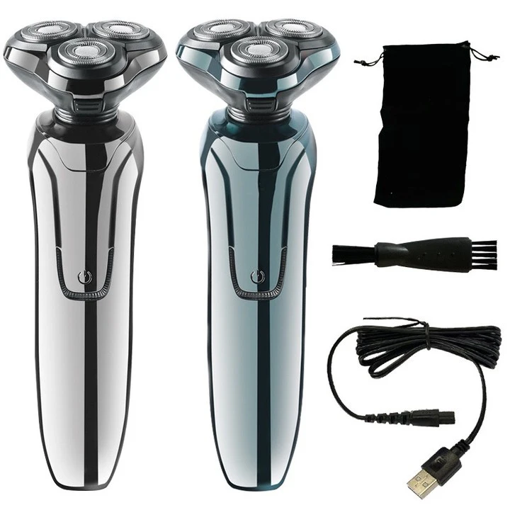 USB charging Stainless Steel Blade Shaving Rechargeable Waterproof Cordless Triple Blade Shavers For Men