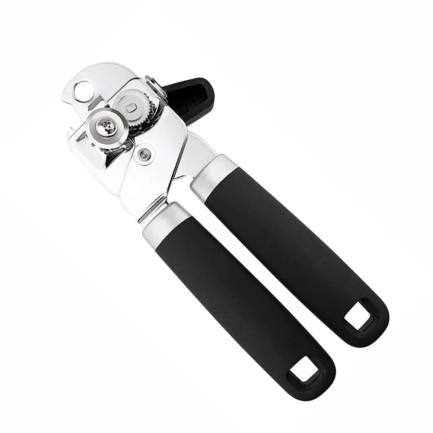 Hot Selling Kitchen Can Opener Heavy Duty Stainless Steel Smooth Edge Manual Can Opener With Soft Touch Handle Bottle Can Opener